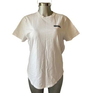 Hollister Southern California T Shirt White Women’s Sz Large Rounded Hem White